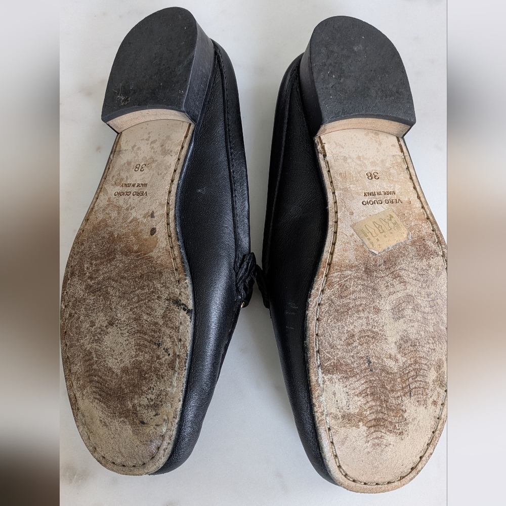 Italian, Handmade On Capri By Antonio Viva Leather Loafer Mules - Picture 4 of 5